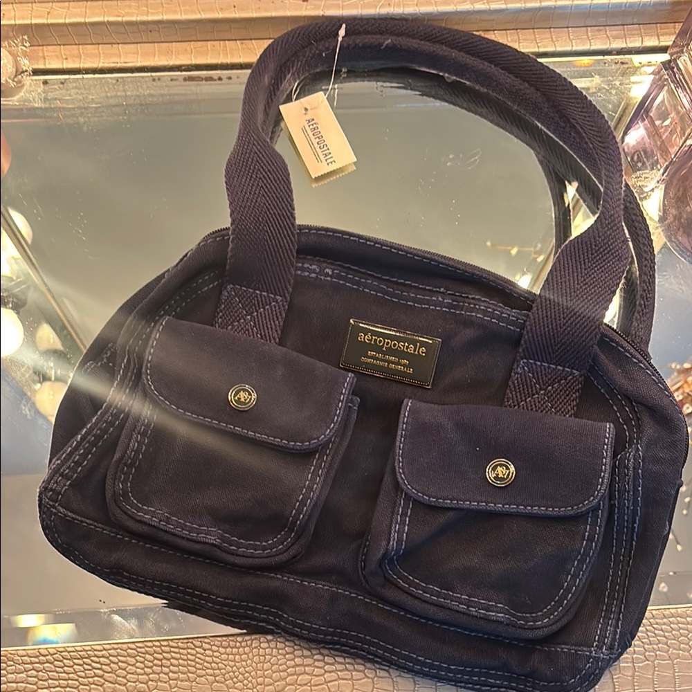 Aeropostale Navy Handbag with Pockets